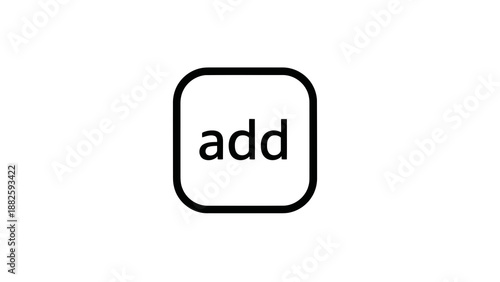 Add button icon on white background