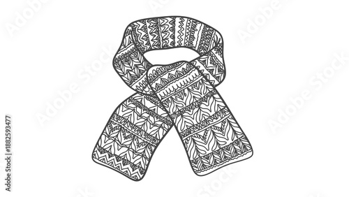 Beautiful scarf with intricate patterns and designs