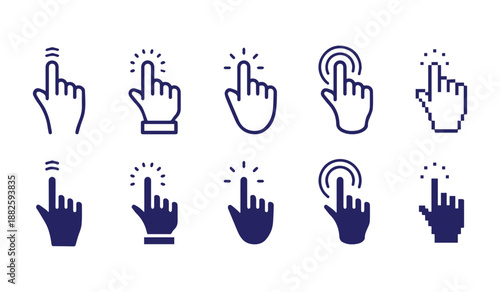 Minimal Cursor Icon Vector Pack