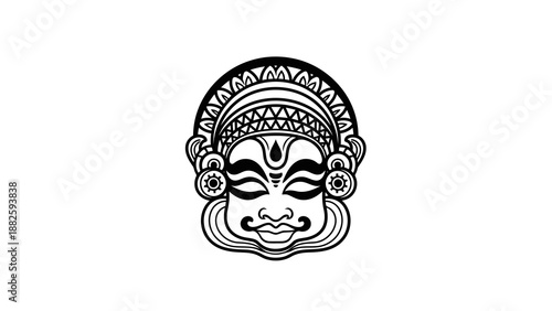 Traditional kathakali mask design