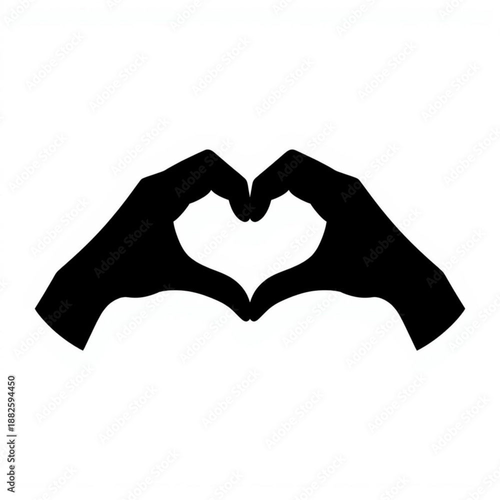 Obraz premium Heart held in hands forming a love symbol