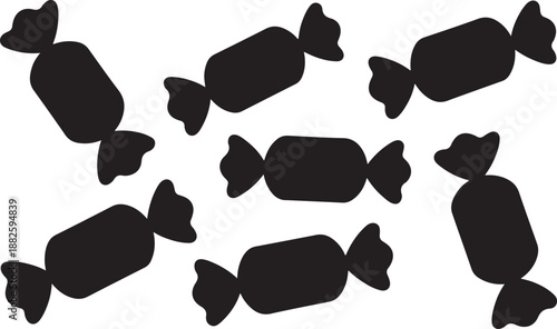 Candy silhouette vector, candy icon, vector illustration