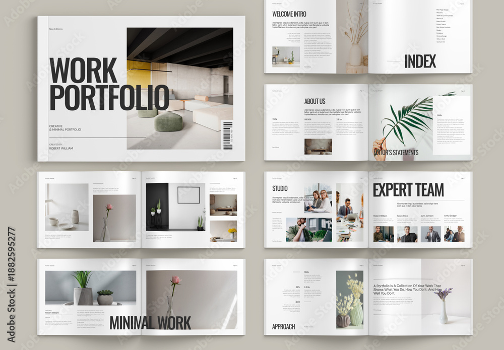 Work Sample Images Work Portfolio Landscape Template Stock Template | Adobe Stock