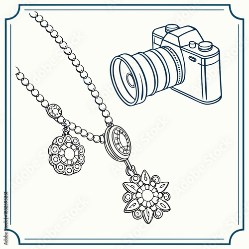 Elegant Jewelry Product Display Vector Illustration