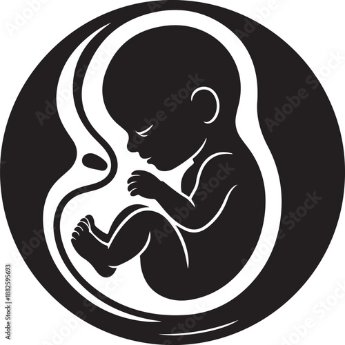 Fetus Icon Isolated on transparent Background