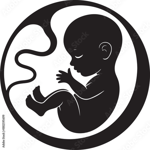 Fetus Icon Isolated on transparent Background