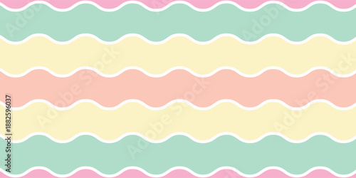 abstract colorful pastel wave strips background design