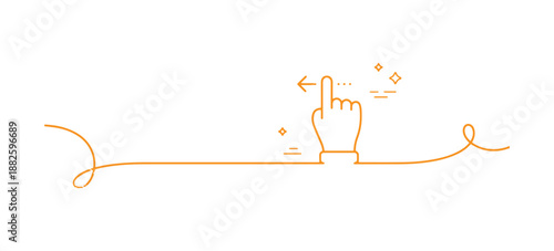 Touchscreen Gesture Line Icon