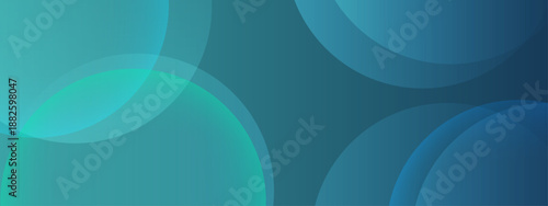 Professional ocean blue background with overlapping cyan circles and a subtle light glow