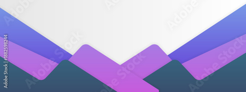 Stylized abstract mountain peaks using overlapping blue and purple layers in a clean material design style for website headers