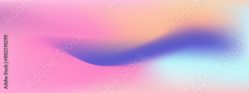 A striking dark blue fluid wave cutting through a vibrant pink and orange sky-like gradient for a high-fashion aesthetic