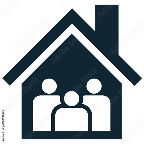 Public housing icon vector for social homes. Ideal for government apartments, residential buildings, affordable living, community shelter, and estate maps.