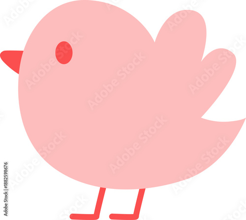 Pink Bird Illustration