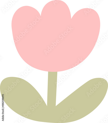 Pink Tulip Illustration