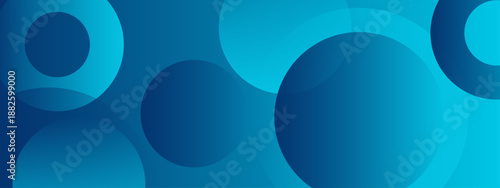 Professional blue background with overlapping circular shapes creating a sense of depth and modernism