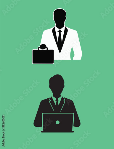 Business professionals with tools