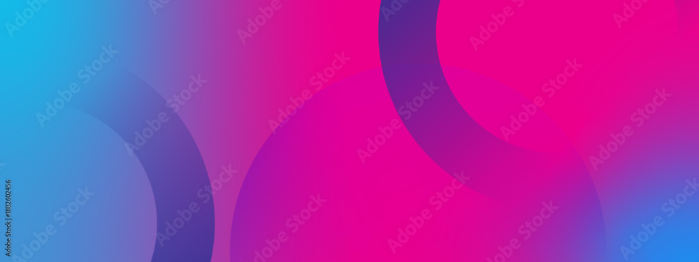 Obraz premium Deep Blue and Hot Pink Fluid Circular Motion with Smooth Gradient