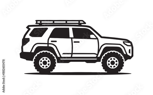 Modern Off-Road SUV with Roof Rack