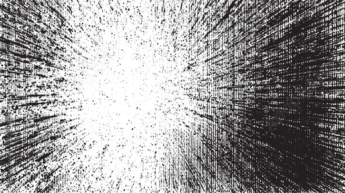 Dynamic abstract background with radiating lines and scattered dots creating a sense of motion and explosion effect