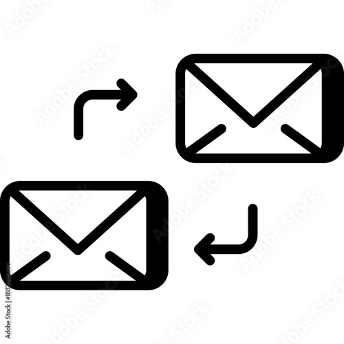 Email Forward and Reply Exchange Icon