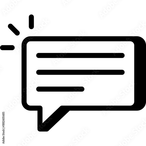 Chat Message Speech Bubble Icon