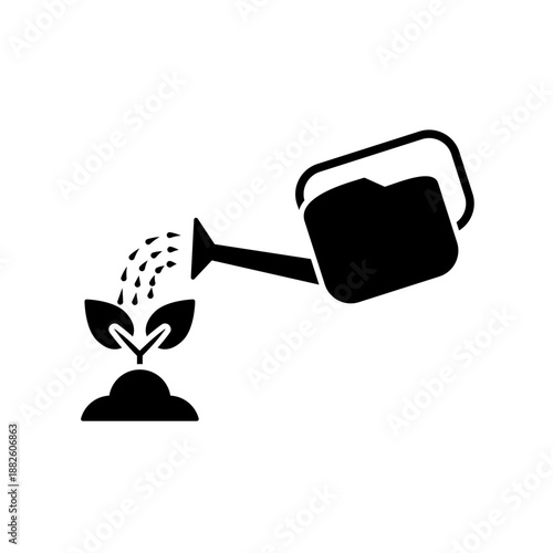 Watering can icon design template