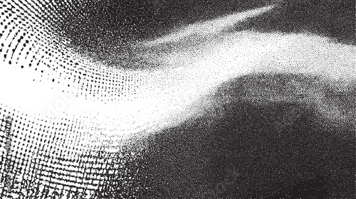 Abstract stippled texture with swirling dark and light areas creating a sense of fluid motion and organic form with a grainy, textured appearance