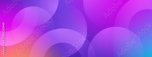 Artistic background with overlapping purple and violet translucent circles creating a sense of movement