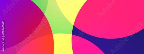 Intersecting rounded shapes creating a harmonious and vibrant mosaic