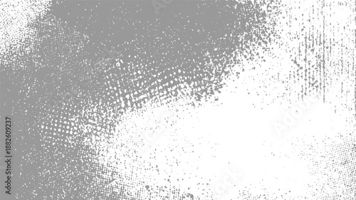 Organic abstract texture with a blend of halftone dot patterns and scattered grey speckles creating a subtle, weathered, and background
