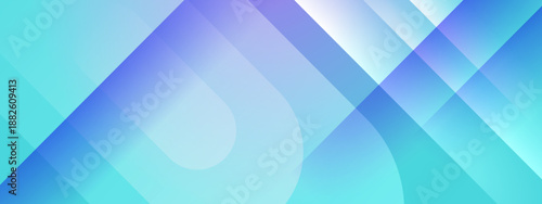 Modern architectural abstract background with translucent blue and cyan diagonal layers creating depth and movement