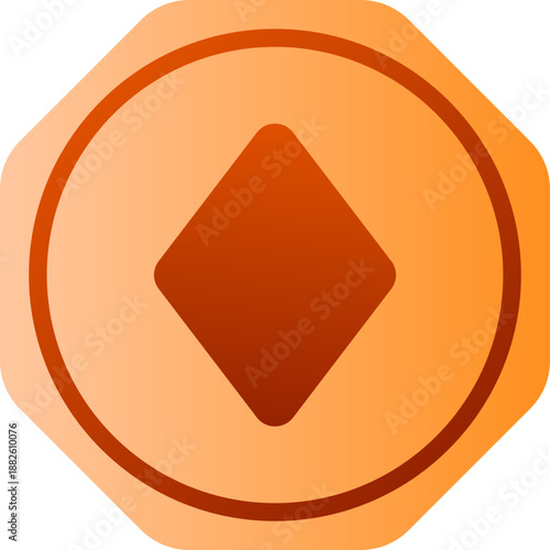 Diamond Chinese Gradient Icon