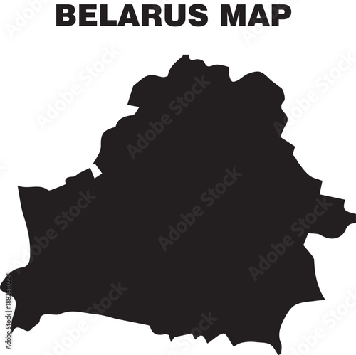 Belarus map vector illustration | Belarus map silhouette | Black and white Belarus map