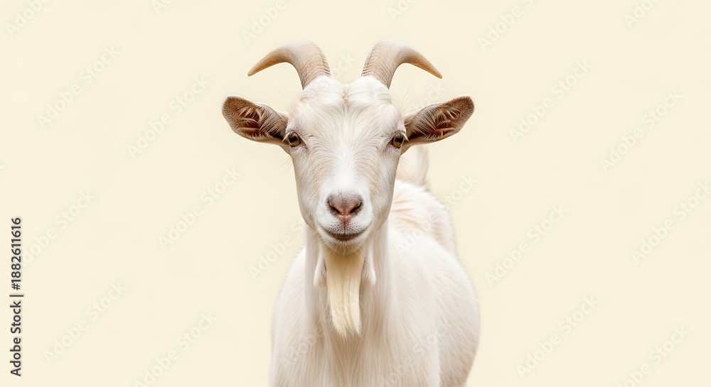 Obraz premium goat standing calmly and looking at camera