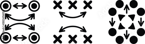 Abstract Shapes and Arrows Diagram