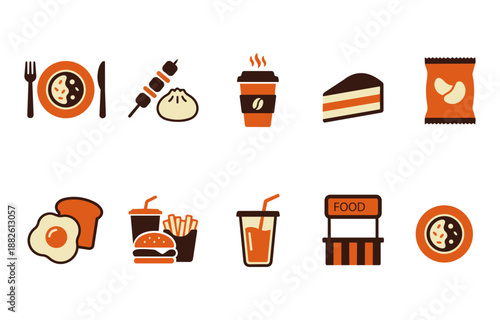 Food 3 icons set