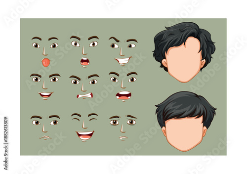 Smile emotion template. Smiling happy Icons. Funny Abstract Vector Design set. . Vector illustration