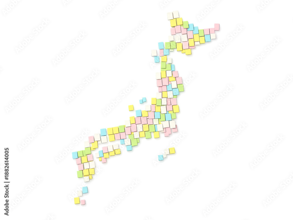 Obraz premium 投票による政治参加を示す日本地図のイラスト