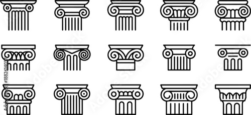 Collection of Classical Column Capital Designs