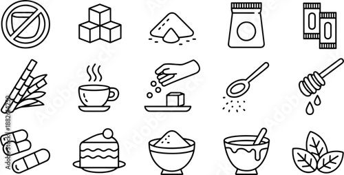 Illustrations of Various Food and Drink Items