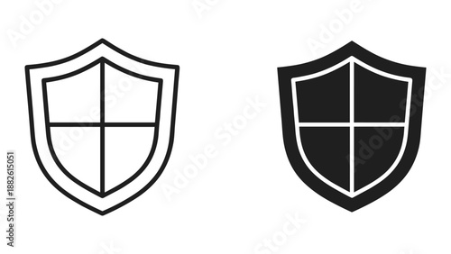 Simple shield logo design template