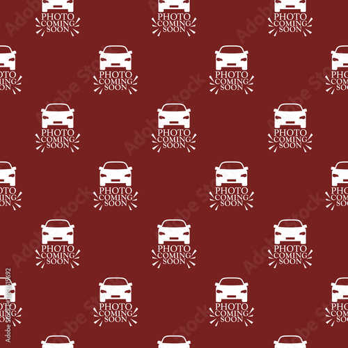 Car photo coming soon seamless pattern isolated on color  background