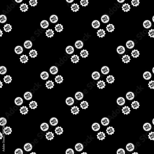 No MSG seamless pattern isolated on black background