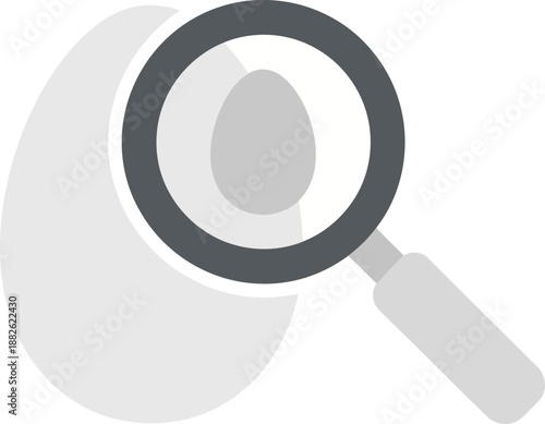Magnifying glass icon with a simple design.
