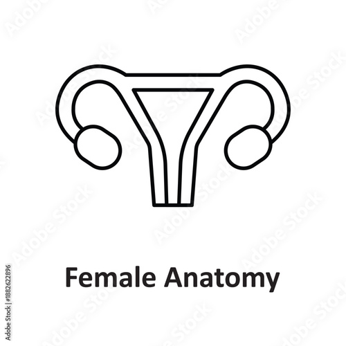 Female Anatomy Vector Icon which can easily modify or edit