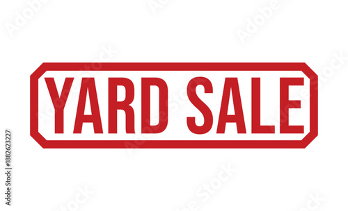 Red Yard Sale Sign with Bold Letters rectangular