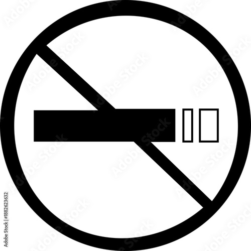 no smoking icon Smoking and no smoking symbol illustrated in simple black and white icon Printable vector illustration of smoking and no smoking sign No smoking sign prohibiting lighting up cigarettes