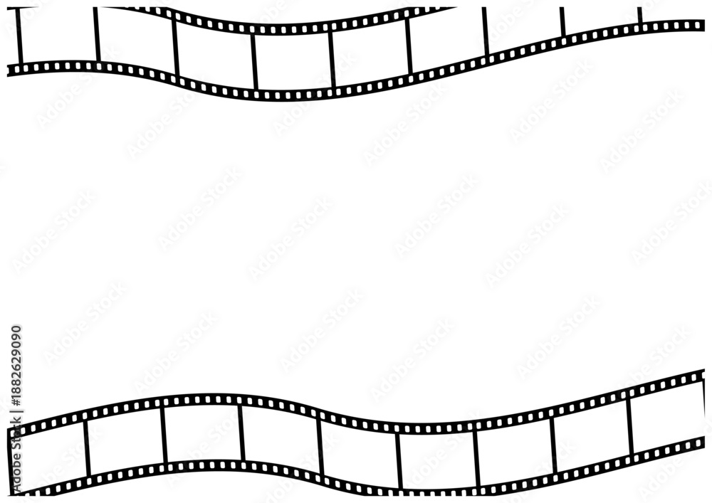 Fototapeta premium 余白を活かしたフィルムフレームのベクターイラスト背景｜Film Frame Vector Illustration with Copy Space