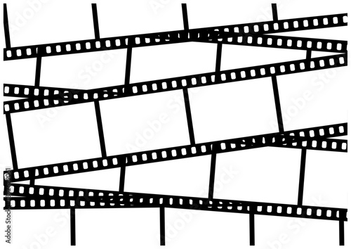 レトロなフィルムストリップフレームのベクター背景｜Retro Film Strip Frame Vector Background