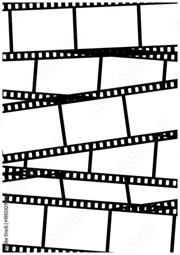 レトロなフィルムストリップフレームのベクター背景｜Retro Film Strip Frame Vector Background